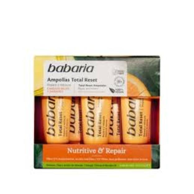 Babaria Maitinamosios ir atkuriamosios ampulės sausiems/pažeistiems plaukams, 5x15 ml